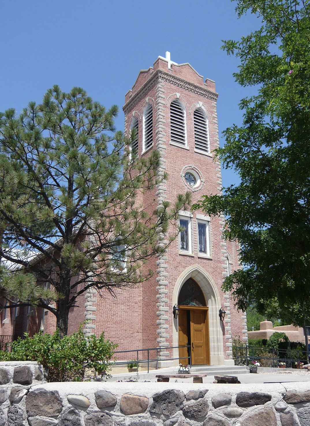 Six churches have stood on the land where mass was first said. This one was built in 1912-1913
