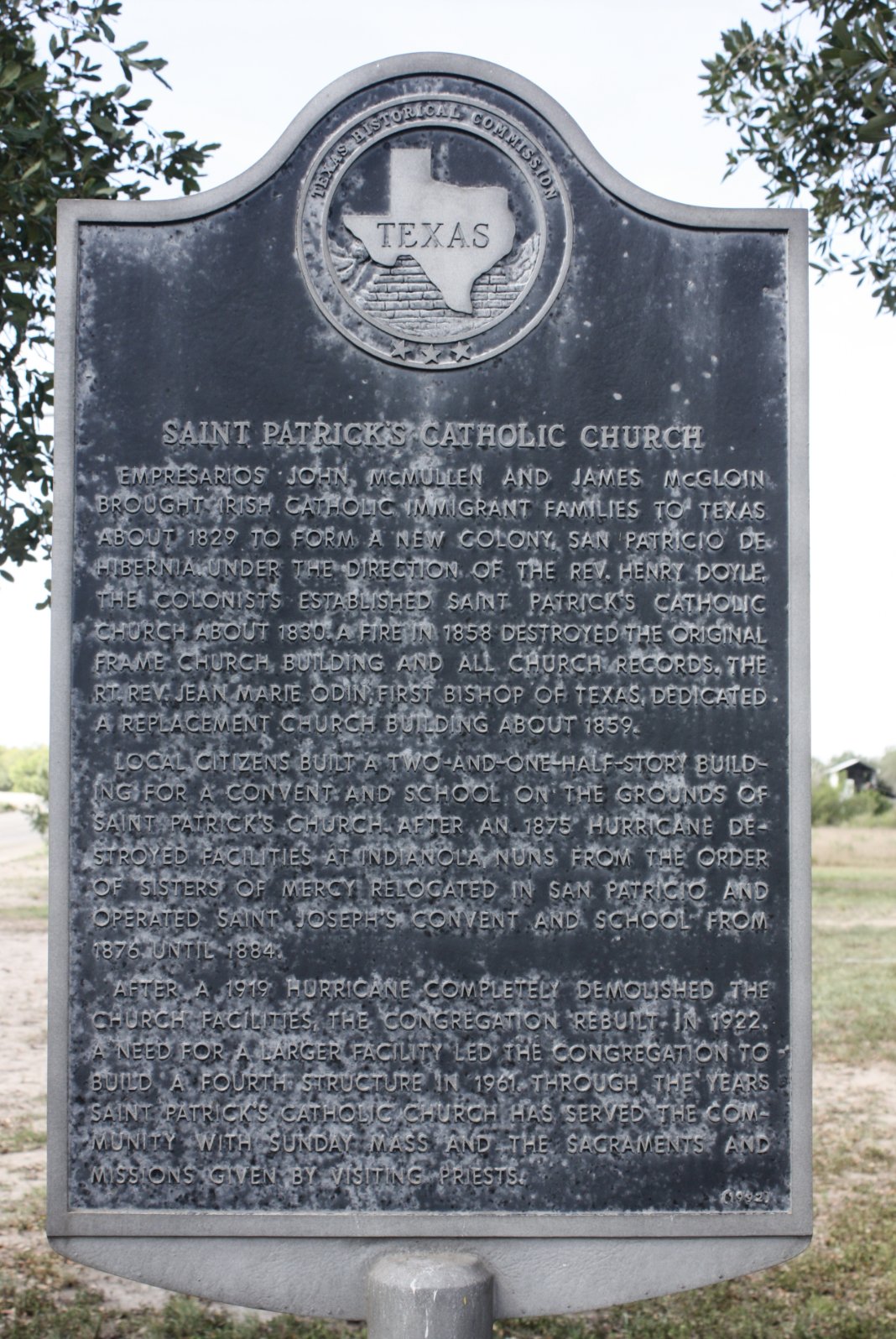 Saint Patrick's Historical Marker sign