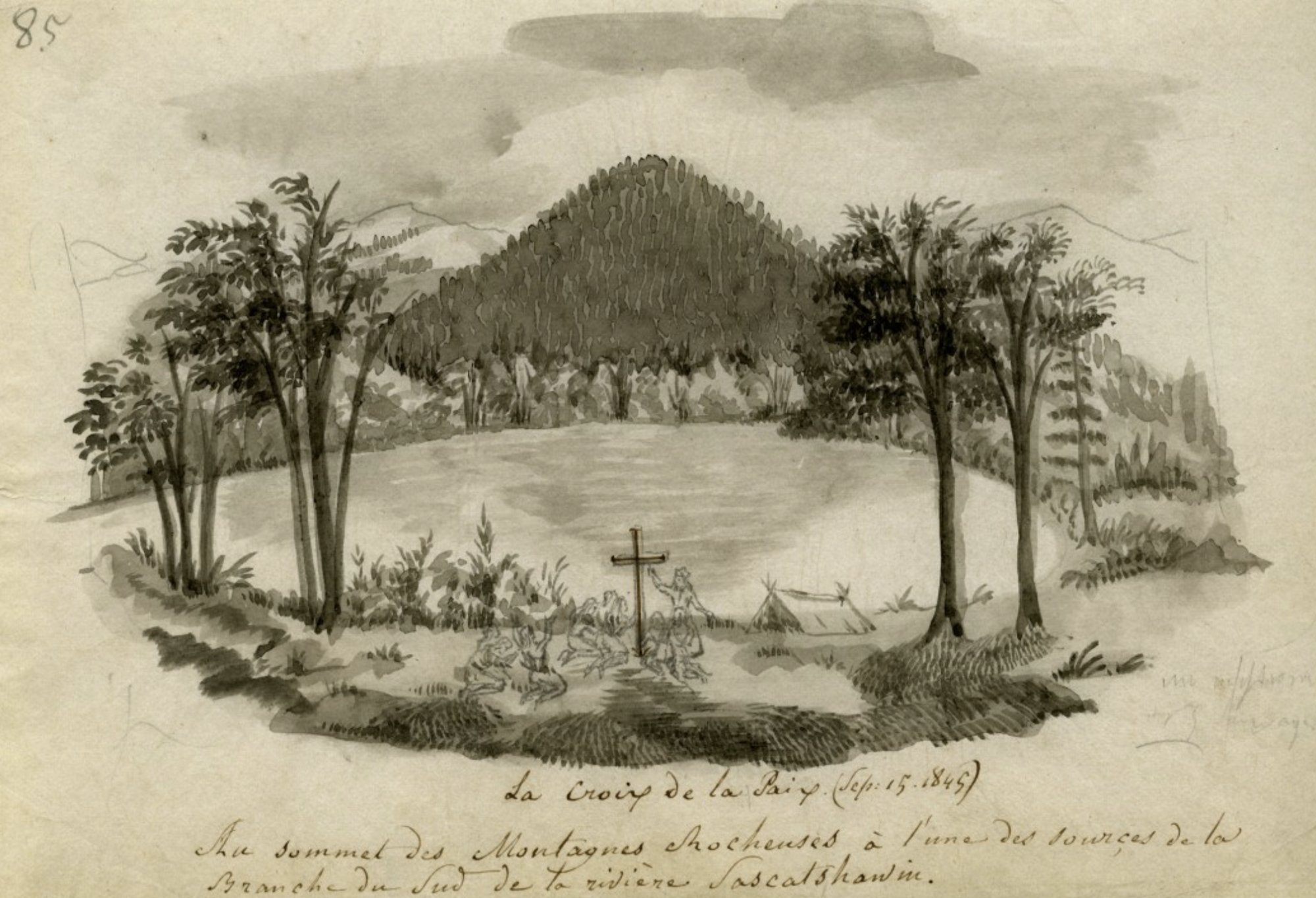 A Sketch from Fr Point in Couer d'Alene from Jesuit Archives.org